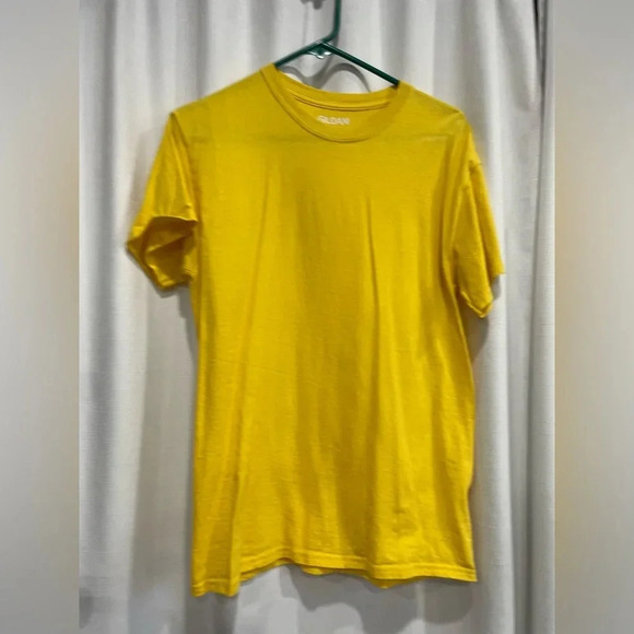Gildan Yellow T-Shirt Size Medium Mens - Picture 1 of 4